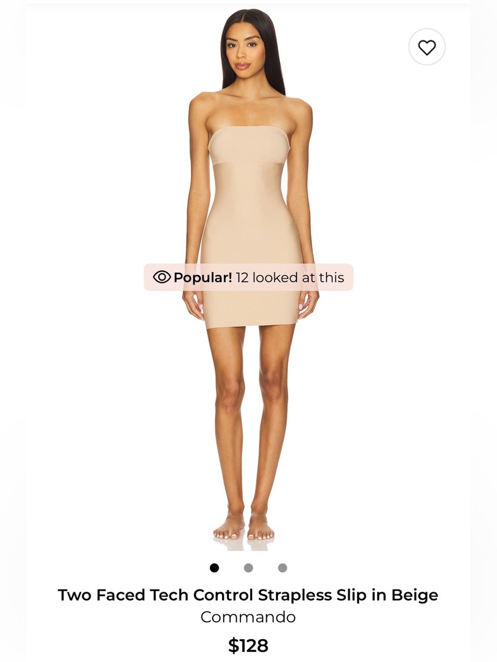 NWT Commando Two Faced Tech Strapless Beige Shaping Slip